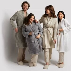 Parachute waffle unisex Robe lagenlook loungewear coastal